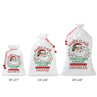 Santa Claus Toy And Candy Company 30x48 Personalized Santa Sack