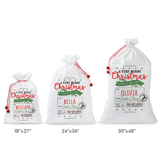 Christmas Express Delivery 30x48 Personalized Santa Sack