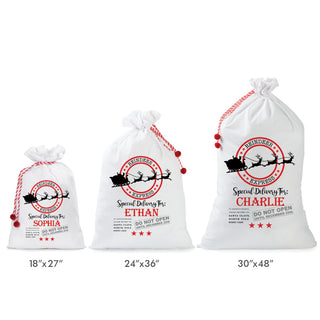 Reindeer Special Delivery 24x36 Personalized Santa Sack
