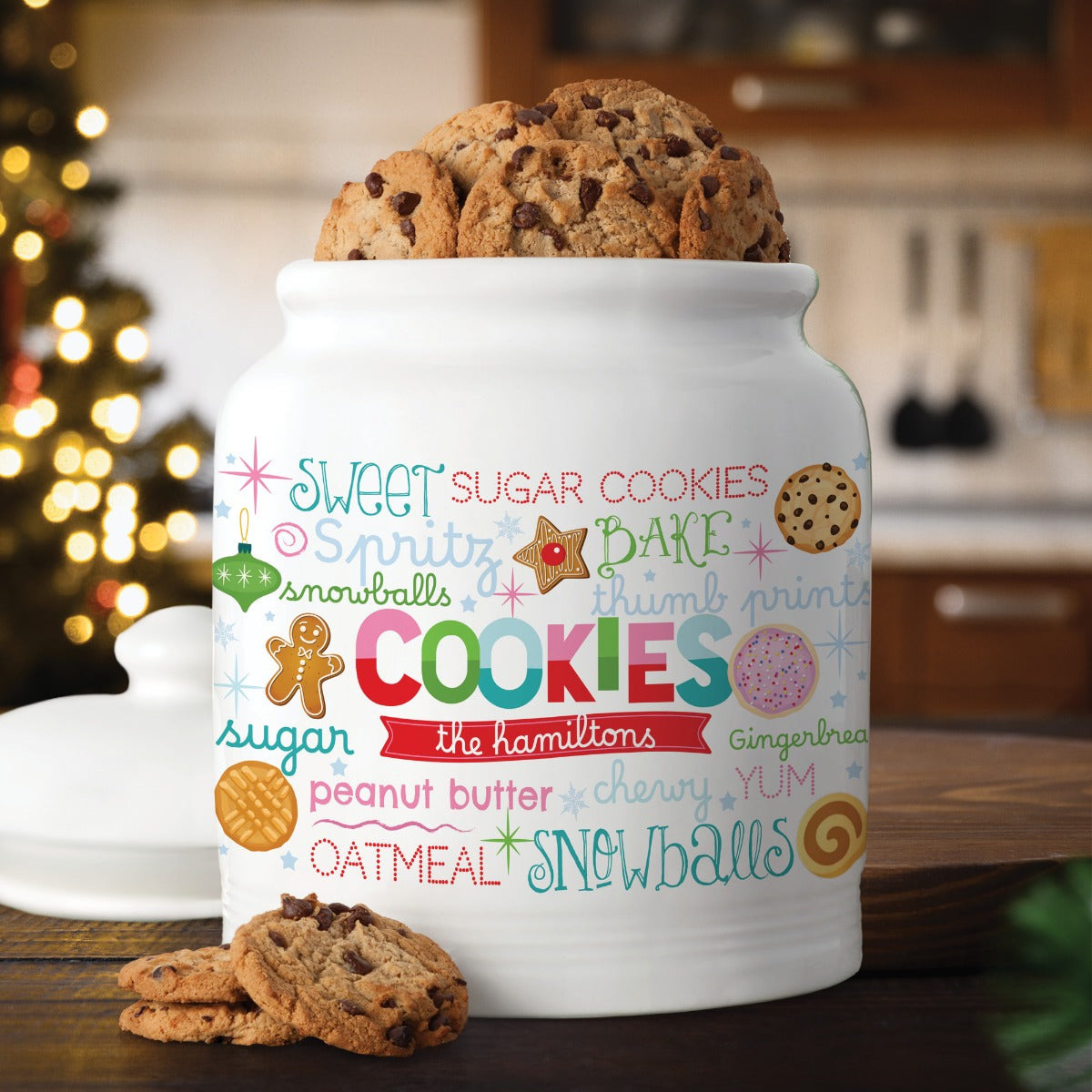 Holiday Cookie Jar Personalized