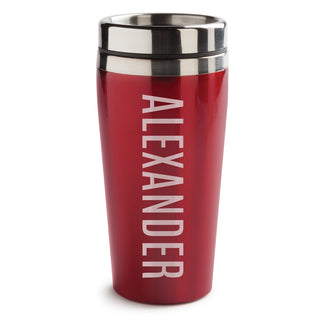 Red Travel Mug with Name