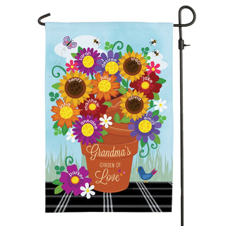 Grandma's Garden of Love Personalized Garden Flag