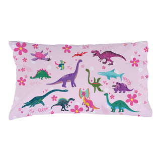 Dinosaur Pink Name Pattern Pillowcase