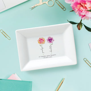 Friends Floral Personalized Trinket Dish