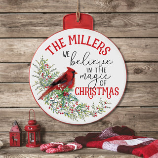 We Believe In The Magic Of Christmas Personalized Metal Sign