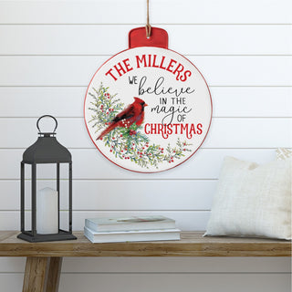 We Believe In The Magic Of Christmas Personalized Metal Sign