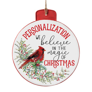 We Believe In The Magic Of Christmas Personalized Metal Sign