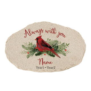 Always with You Personalized Memorial Cardinal Garden Stone