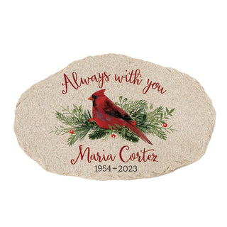 Always with You Personalized Memorial Cardinal Garden Stone