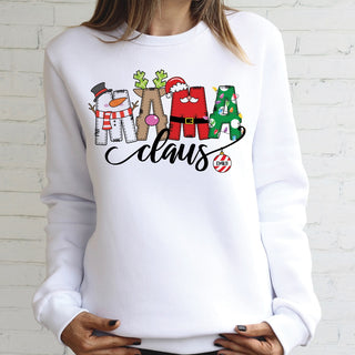 Mama Claus Adult White Sweatshirt - 1 Child