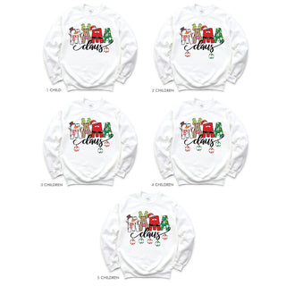 Mama Claus Adult White Sweatshirt - 3 Children