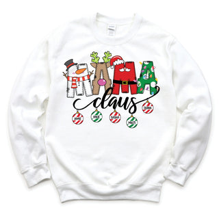 Mama Claus Adult White Sweatshirt - 5 Children