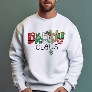 Daddy Claus Adult White Sweatshirt - 1 Child
