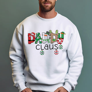 Daddy Claus Adult White Sweatshirt -3 Children