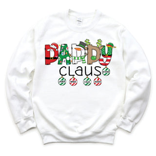 Daddy Claus Adult White Sweatshirt -5 Children