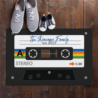 Retro Cassette Tape Personalized Standard Doormat