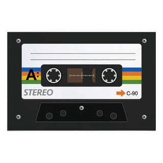 Retro Cassette Tape Doormat - 18x27 Inch, 1/8" Thin