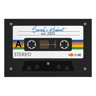 Retro Cassette Tape Personalized Standard Doormat 18x27