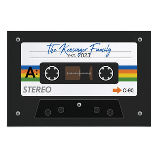 Retro Cassette Tape Personalized Thin Doormat 18x27