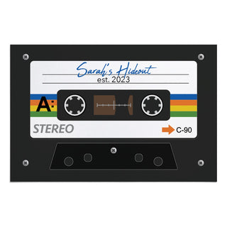 Retro Cassette Tape Personalized Thin Doormat 18x27