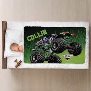 Monster Jam Grave Digger Personalized Fuzzy Blanket