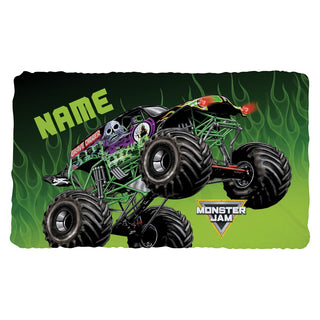 Monster Jam Grave Digger Personalized Fuzzy Blanket