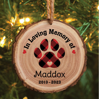 Paw Personalized Bark Ornament