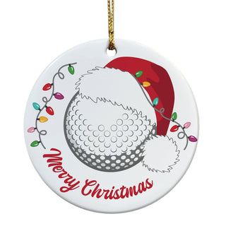 My Sport with Santa Hat Personalized Ceramic Ornament