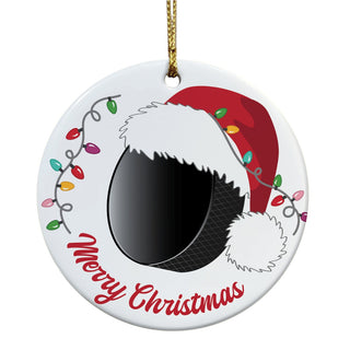 My Sport with Santa Hat Personalized Ceramic Ornament