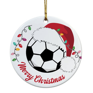 My Sport with Santa Hat Personalized Ceramic Ornament