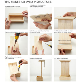Wood Bird Food Hanger