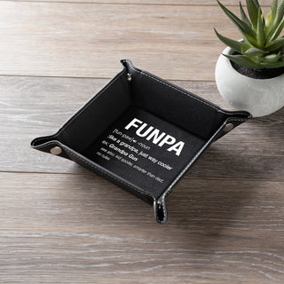 Funpa Definition Personalized Black Leatherette Catch All