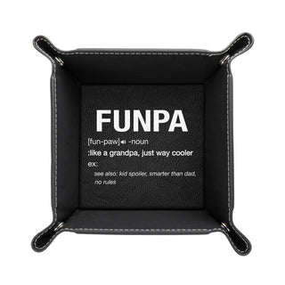 Funpa Definition Personalized Black Leatherette Catch All