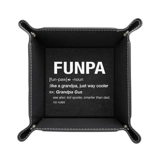 Funpa Definition Personalized Black Leatherette Catch All