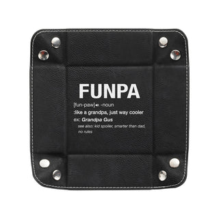 Funpa Definition Personalized Black Leatherette Catch All