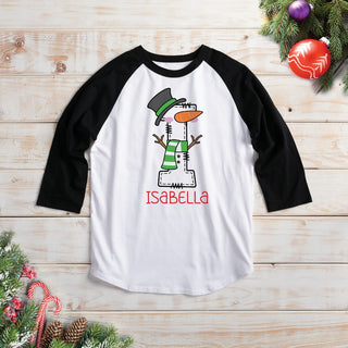Snowman Initial Jersey