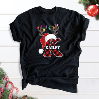Santa Hat Black Tee