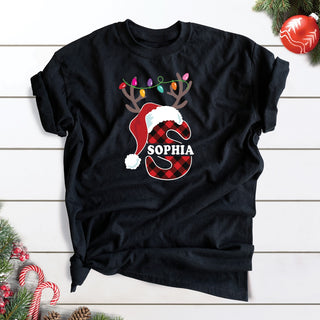 Santa Hat Black Tee