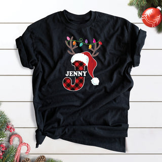 Santa Hat Black Tee
