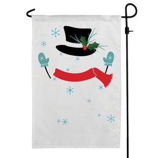 Snowman Family Name Pattern Garden Flag