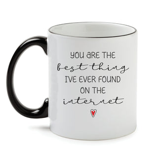 You're the Best Thing White Coffee Mug with Black Rim and Handle-11oz