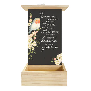 Because Someone We Love Is In Heaven Memorial Wood Hanging Bird Feeder