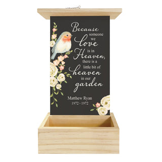 Because Someone We Love Is In Heaven Memorial Wood Hanging Bird Feeder