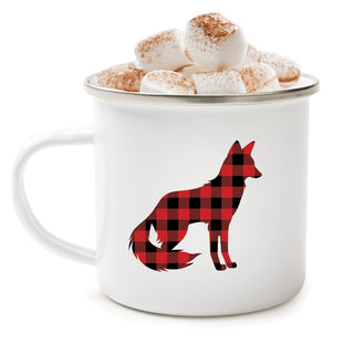 Buffalo Plaid Fox Camp Mug - 11 oz.