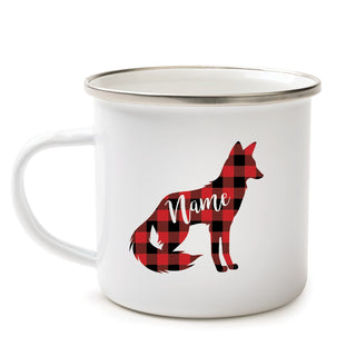 Buffalo Plaid Fox Camp Mug - 11 oz.