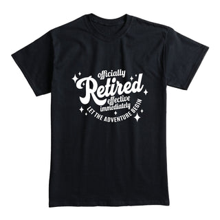 Officially Retired Personalized Black T-shirt