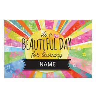 It's a Beautiful day for Learning Sunshine Teacher Doormat - 18x27 Inch, 1/4" Thick
