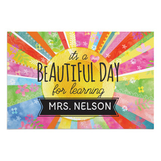 It's a Beautiful day for Learning Sunshine Teacher Doormat - 18x27 Inch, 1/4" Thick