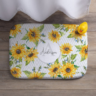 Sunflower Pattern Name & Initial Bathmat