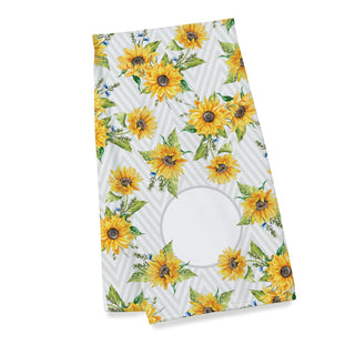Sunflower Pattern Name & Initial Bath Towel